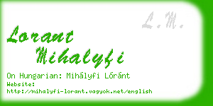 lorant mihalyfi business card